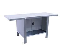 PROREGAL Banco da lavoro BUFFALO METAL con Armadio | AxLxP 83x180x73cm | Portata 700kg | Grigio | Tavolo da lavoro