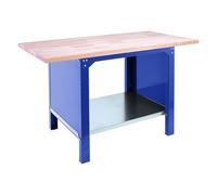 PROREGAL Banco da lavoro BUFFALO WOOD | AxLxP 86,5x120x75cm | Portata 1000kg | Grigio | Tavolo da lavoro