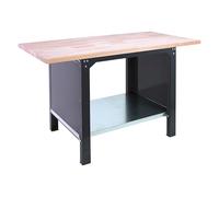 PROREGAL Banco da lavoro BUFFALO WOOD | AxLxP 86,5x180x75cm | Portata 1000kg | Grigio | Tavolo da lavoro