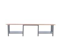PROREGAL Banco da lavoro BUFFALO WOOD | AxLxP 86,5x300x75cm | Portata 1000kg | Grigio | Tavolo da lavoro
