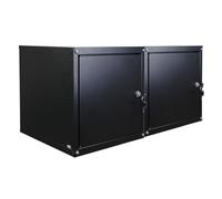 PROREGAL Mega Deal | 2x Armadietto metallo con serratura Cubic | AxLxP 35x35x35cm | Nero