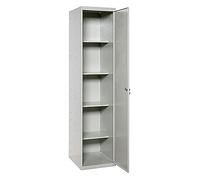 PROREGAL Mobile contenitore AMEGO | AxLxP 180x40x40 cm | 4 ripiani | Grigio-grigio | Mobiletto in metallo