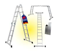 PROREGAL Scala Multifunzionale MULTISTEP piattaforma da ponteggio Alluminio a 4 sezioni 4x4 Pioli