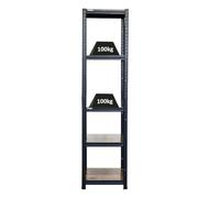 PROREGAL Vintage Series Scaffale per carichi pesanti Ragnar | AxLxP 180x45x45cm | Portata per ripiano 100kg | Marrone Vintage Nero