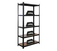 PROREGAL Vintage Series Scaffale per carichi pesanti Ragnar | AxLxP 180x90x40cm | Portata per ripiano 100kg | Marrone Vintage Nero