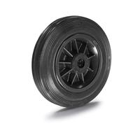 Proroll | Ruota in gomma piena su cerchione in plastica | cuscinetti a rulli | Ø x larghezza ruota 125 x 38 mm