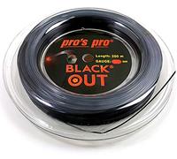 Pro's Pro BlackOut - Corda da tennis nera, bobina da 200 m