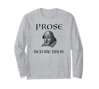 PROSA Prima di Bros Divertente William Shakespeare Letteratura Meme Maglia a Manica