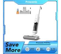 Aspirapolvere e scopa a batteria Proscenic F10 Pro, autopulente da 30 minuti, schermo LED, pulizia Proscenic F10 Pro