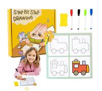 Proschool - Libro di scrittura e didattico per bambini piccoli, in età prescolare - alfabeto, tracciare numeri e figure, strumento educativo creativo con alto valore educativo, con un buon verde