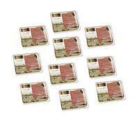 Prosciutto Crudo Stagionato Salumi Pasini® | 10 Vaschette Preaffettato | 80 gr cad. | 100% Italiano | Senza Glutine e Lattosio