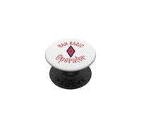 Prosciutto Radio Operator disegno con Amateur Radio Symbol PopSockets PopGrip Adesivo