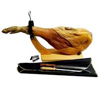 Prosciutto Serrano Duroc (7kg -7.5kg) + Porta Prosciutto Gondola + Coperchio Prosciutto + Coltello e Affilacoltelli | Degusta Teruel