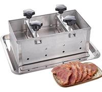 Prosciutto Stampo pressa, Stampo per Pressione di Carne in Acciaio Inossidabile, Produttore di tortino di Hamburger con Dispositivo di pressurizzazione a Doppia Vite, per ripieno, Hamburger,(Size:5KG)