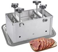 Prosciutto Stampo pressa, Stampo per Pressione di Carne in Acciaio Inossidabile, Produttore di tortino di Hamburger con Dispositivo di pressurizzazione a Doppia Vite, per ripieno, Hamburger,(Size:3KG)