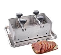 Prosciutto Stampo pressa, Stampo per Pressione di Carne in Acciaio Inossidabile, Produttore di tortino di Hamburger con Dispositivo di pressurizzazione a Doppia Vite, per ripieno, Hamburger