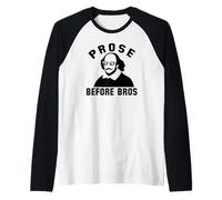 PROSE Before Bros William Shakespeare Funny Book Meme Maglia con Maniche Raglan