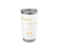 Prosecco - acqua con sentimento - spumante e motivo per Bicchiere termico in acciaio inox doppia parete