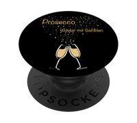 Prosecco - acqua con sentimento - spumante e motivo per PopSockets PopGrip Adesivo