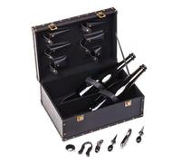 Prosecco Extra Brut DOCG & “El Vin del Nono” in Baule Rigido in Pelle con Borchie - Set Degustazione 2 Bottiglie con Accessori Vino Inclusi - Confezione Regalo Riutilizzabile