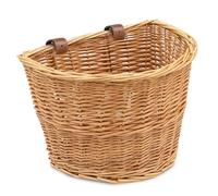 ProSource Wicker Bike Basket Front Cargo for Women and Men, Fits Most Bicycles, Beach Cruisers, Stationary Equipment, and Ebikes, Light Brown