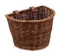ProSource Wicker & Wire Bike Basket Front Cargo for Women and Men, Fits Most Bikes, Beach Cruiser, Stationary Bike, Ebike, Road Bike