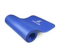 ProsourceFit Extra Thick Yoga And Pilates Mat 1/2" (13mm) 71-inch Long High Density Exercise Mat with Comfort Foam And Carrying Strap, Blue