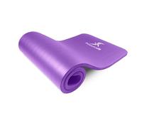 ProsourceFit Extra Thick Yoga and Pilates Mat 1" (25mm) 71-inch Long High Density Exercise Mat with Comfort Foam and Carrying Strap, Purple