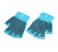 ProsourceFit Grippy Yoga Gloves, Yoga Hand Grips with Firm Fingerless Design, One Size Fits all Yoga Gloves with Grips for Women And Men, Aqua