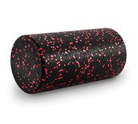 ProsourceFit High Density Foam Rollers 12 - inches long, Firm Full Body Athletic Massage Tool for Back Stretching, Yoga, Pilates, Post Workout Muscle Recuperation, Black/Red