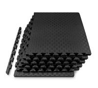 ProsourceFit ps-5301-pzzl-black-c, Checkered Exercise Puzzle Mat Unisex-Adult, Black, 25.5"L x 25.5" W x 6.5" H