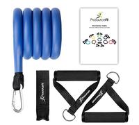 ProsourceFit Single Stackable Resistance Bands with Door Anchor and Exercise Guide, 30-40 LB, Heavy Duty Fitness Tube for Full-Body Exercises and Home Workouts, Navy