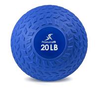 ProsourceFit Slam Medicine Ball, Tread Textured Grip Dead Weight Balls for Strength and Conditioning Exercises, Cardio and Core Workouts, 20lb, Blue