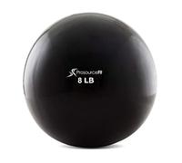 ProsourceFit Weighted Toning Exercise Balls for Pilates, Yoga, Strength Training and Physical Therapy, 8 lb, Black
