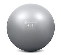 ProsourceFit Weighted Toning Exercise Balls for Pilates, Yoga, Strength Training and Physical Therapy, 6 lb, Silver
