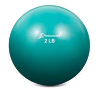 ProsourceFit Weighted Toning Exercise Balls for Pilates, Yoga, Strength Training and Physical Therapy, 2 lb, Aqua