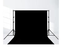 prOsPeQtG Supporto per fondale, con Tessuto in Mussola Chromakey, 2x3m e 3x3m, Multicolore for Studio(Black,2x3m)