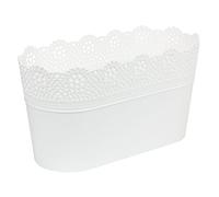 Prosper Plast dlac285-s449 28.5 x 13.5 x 15.5 cm Pizzo Flowerpot - Bianco