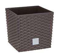 Prosper Plast drts170l-440u 17 x 17 x 17 cm Vaso per fiori "Rato Low, Marrone scuro