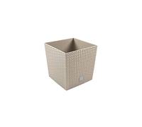Prosper Plast - Vaso da Fiori in Rattan, 32 x 32 x 32,5 cm (Lunghezza x Larghezza x Altezza), Adatto per Interni ed Esterni