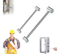 Prosperousk Door Hinge Adjustment Tool, Affectionk Adjustment Tool, Double Head Hinge Hole Adjustments Wrench, Home Thickening and Lengthening for On Various Door Hinges Tools (S+L)