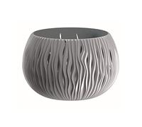 Prosperplant Bowl Plastic Sandy con serbatoio in pietra grigia, 16,1 (alta) x 23.8 (largo) x 23.8 (profondo) cm