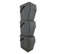 Prosperplast 145956 Set di 3 Contenitori per Rifiuti, 3x25 l
