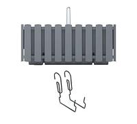 Prosperplast Boardee Fencycase DDEF400W-405U Balconiera balcone box con Sospensione Sistema di Irrigazione Fioriera (Grigio, 380 mm)