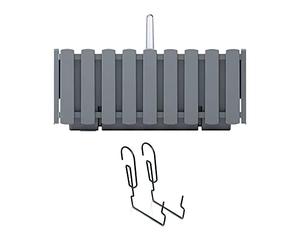 Prosperplast Boardee Fencycase DDEF400W-405U Balconiera balcone box con Sospensione Sistema di Irrigazione Fioriera (Grigio, 380 mm)