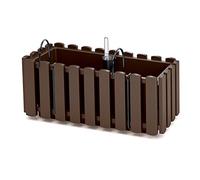 Prosperplast Boardee Fencycase DDEF400W-R222 Balconiera balcone box con Sospensione Sistema di Irrigazione Fioriera (Marrone, 380 mm)