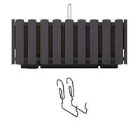 Prosperplast Boardee Fencycase DDEF400W-S433 Balconiera balcone box con Sospensione Sistema di Irrigazione Fioriera (Antracite, 380 mm)