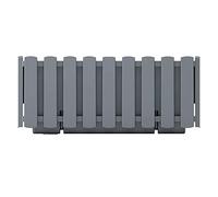 Prosperplast Boardee Fencycase Fioriera per Balcone Balconiera Vaso per Interni ed Esterni Resistente (Grigio, 580 mm)