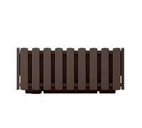 Prosperplast Boardee Fencycase Fioriera per Balcone Balconiera Vaso per Interni ed Esterni Resistente (Marrone, 380 mm)