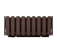 Prosperplast Boardee Fencycase Fioriera per Balcone Balconiera Vaso per Interni ed Esterni Resistente (Marrone, 580 mm)